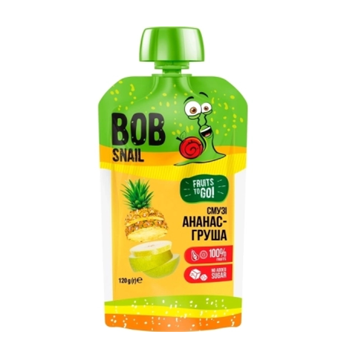Смузі Ананас - Груша Bob Snail, 120 г, фото 1