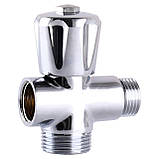 Кран вентильний для пральної машини SOLOMON 1/2″х3/4″х1/2″ А7260, фото 2