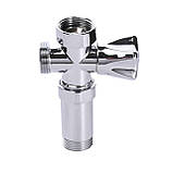 Кран вентильний для пральної машини Q PROFESSIONAL 3/4″x3/4″x3/4″ з подовжувачем NV-QP170, фото 2