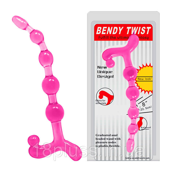 Анальний стимулятор Bendy Twist 8" Pink – гнучке задоволення для будь-якого настрою 🔥💫, фото 1
