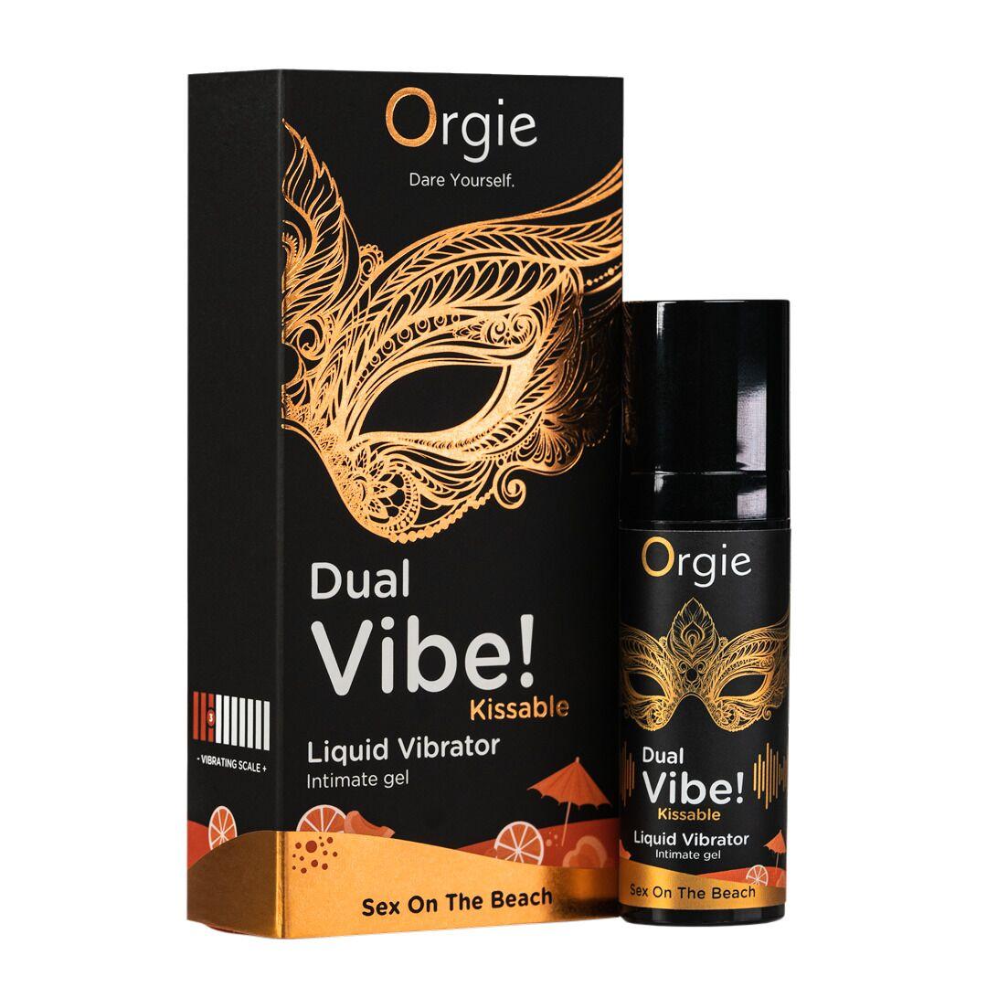 Гель-вібратор Orgie Dual Vibe Sex On The Beach Kissable Liquid Vibrator 15 мл, фото 1