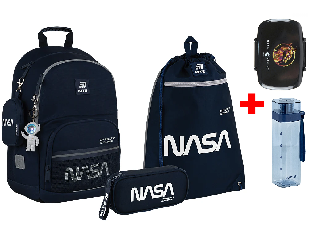 Шкільний набір Kite Education NASA SET_NS25-585M (рюкзак, пенал, сумка)