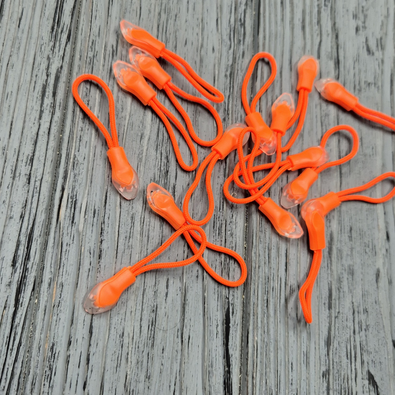 Пулер для бігунка №45 Помаранчевий неон з прозорим (100 шт), фото 1