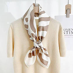 Хустка шовкова "Сандра зебра" бежева 208196