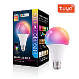 Розумна Wi-Fi-лампочка E27 RGB+White — керування через застосунок TUYA Smart/Smart Life, 9 Вт, фото 3