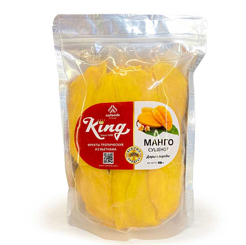 Манго сушений KING без цукру, 500 г