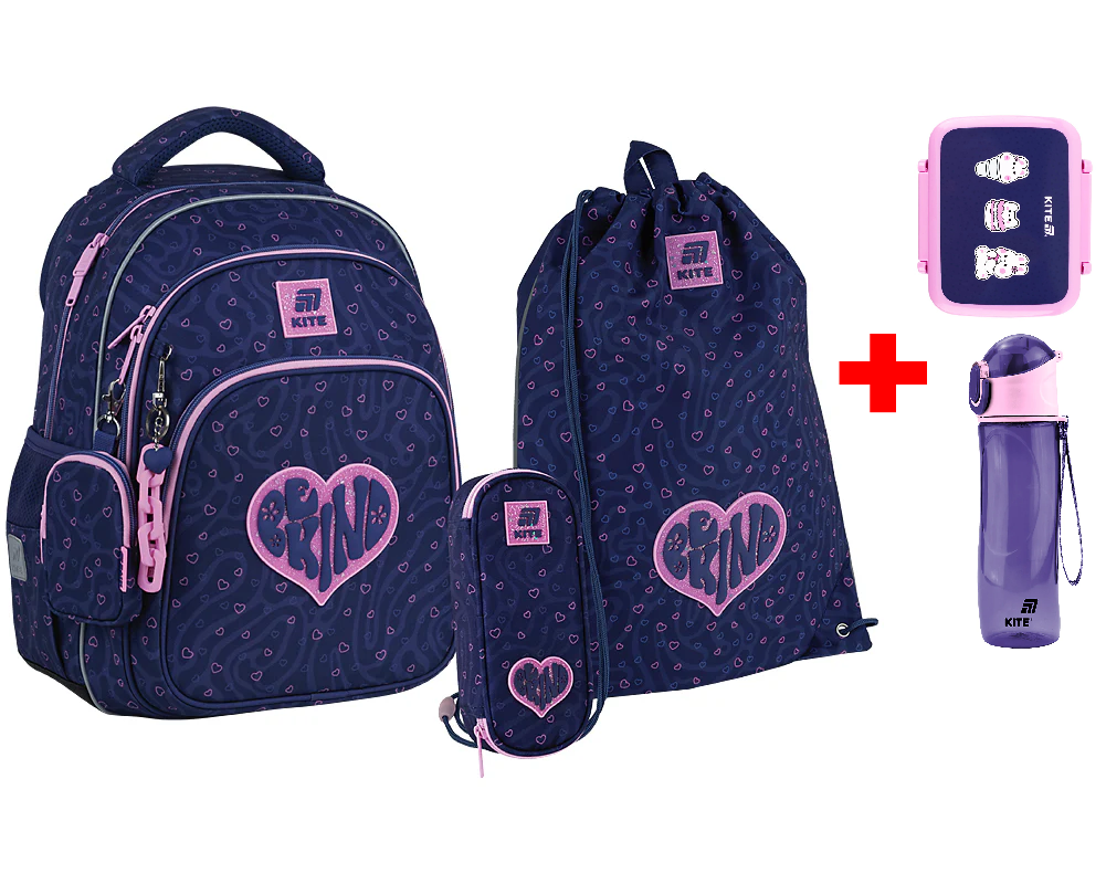 Шкільний набір Kite Education Be Kind SET_K25-763M-4 (рюкзак, пенал, сумка)
