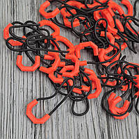 Пулер для бігунка №1142 Кораловий неон із чорним (100 шт)