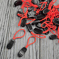 Пулер для бігунка №51 Чорний з кораловим неоном (100 шт)