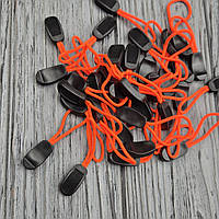 Пулер для бігунка №51 Чорний з помаранчевим неоном (100 шт)