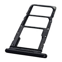 Тримач (лоток) Сім карти ZTE Blade A34 чорний / Black