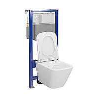 КОМПЛЕКТ С16 ІНСТ СИС-МА AQUA 50 QF MEХАН+ CITY ПРЯМОКУТНИЙ CLEANON з сид дюр ліфт БЕЗ КНОПКИ