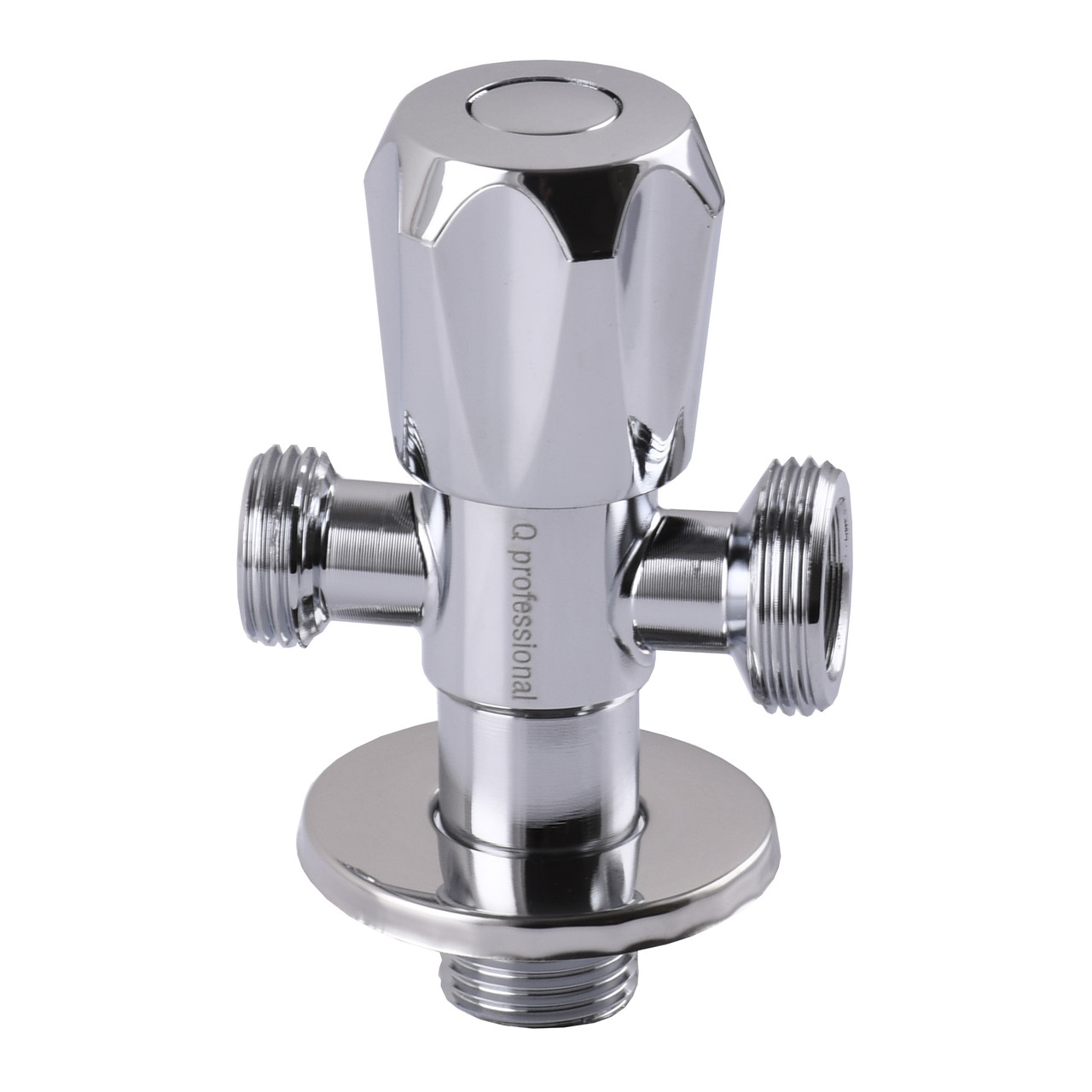 Кран вентильний кутовий Professional 1/2″X1/2″X3/4″ NV-QP555, фото 1
