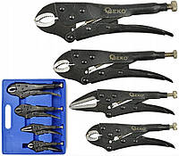 Кліщі затискні - комплект 4 штуки 125mm-250mm Geko G10222 Польща