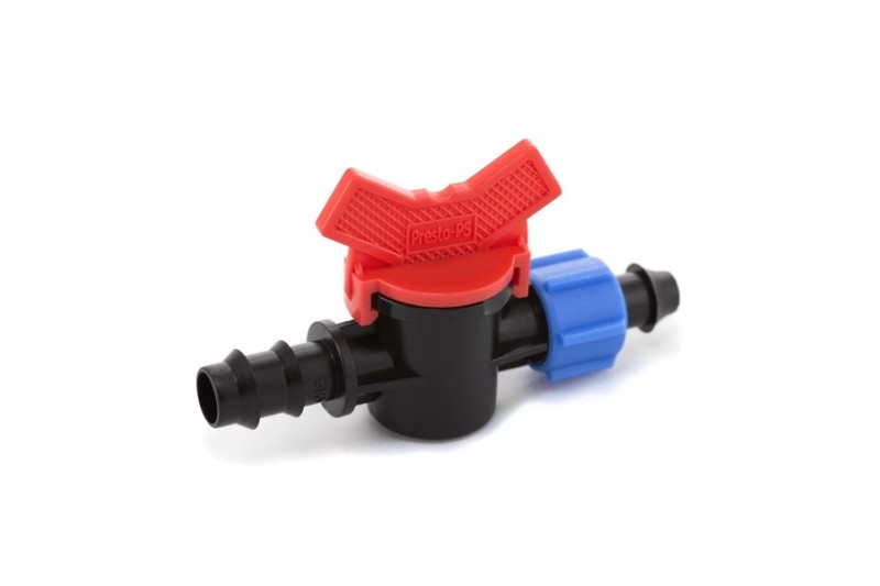 Кран стартовий з піджимом Presto-PS для трубки 16 мм, в упаковці - 50 шт. (OV-0516)