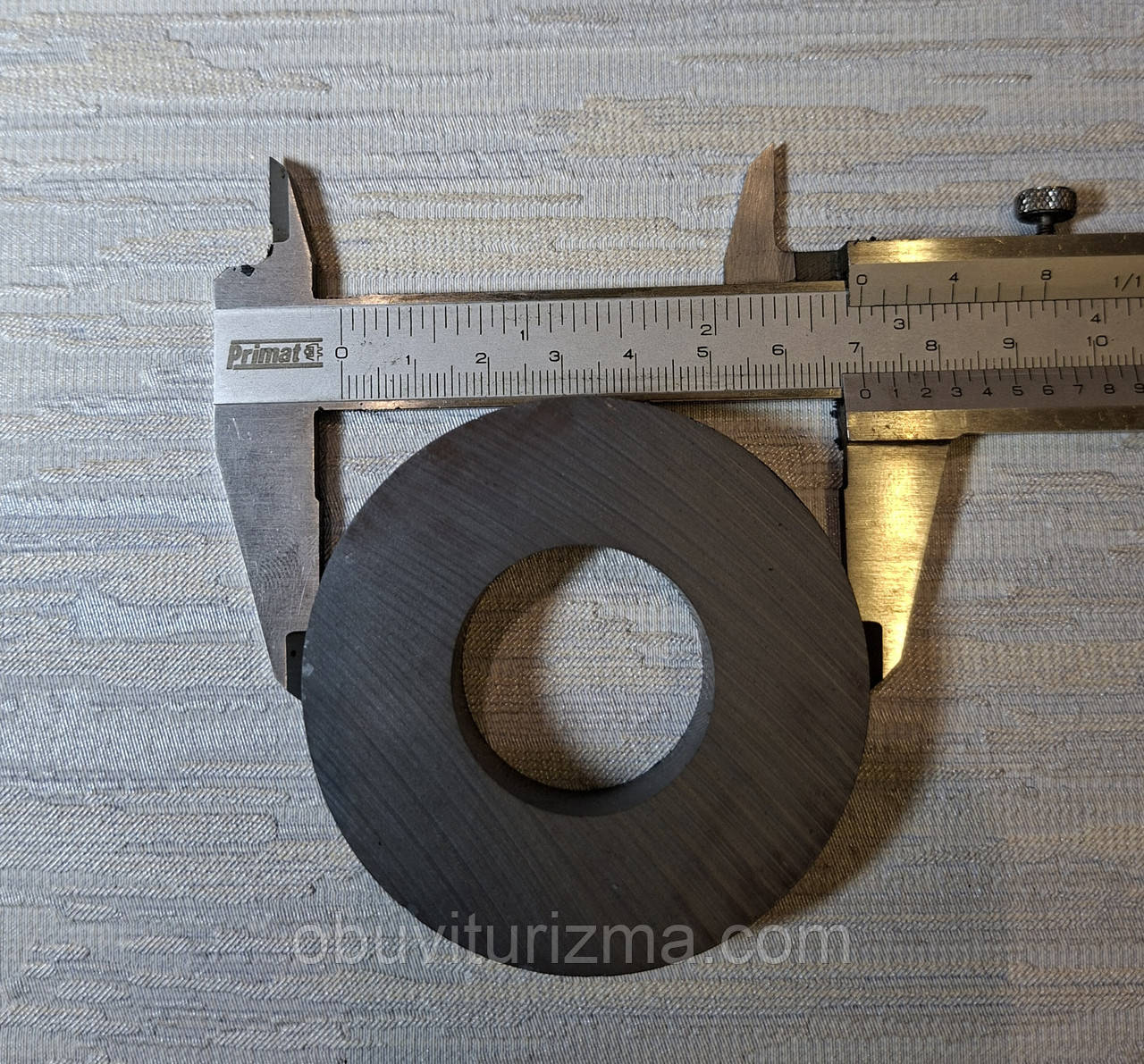 Магніт феритовий круглий посилений 70мм/32мм на 15мм товщина, фото 1