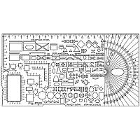 Линейка НАТО 22x13,8 см в упаковке, Irbis 1488 G-Rich