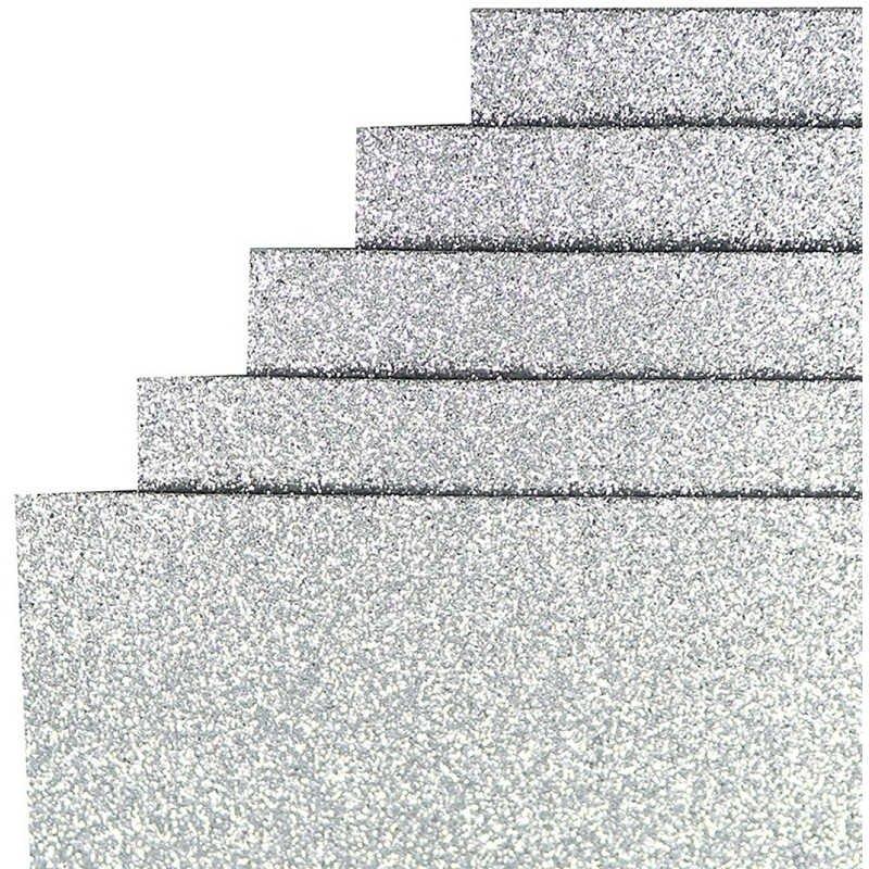Фоаміран EVA 1,7±0,1 мм сірий GLITTER HQ A4 10 аркушів 17GLA4-054 G-Rich, фото 1