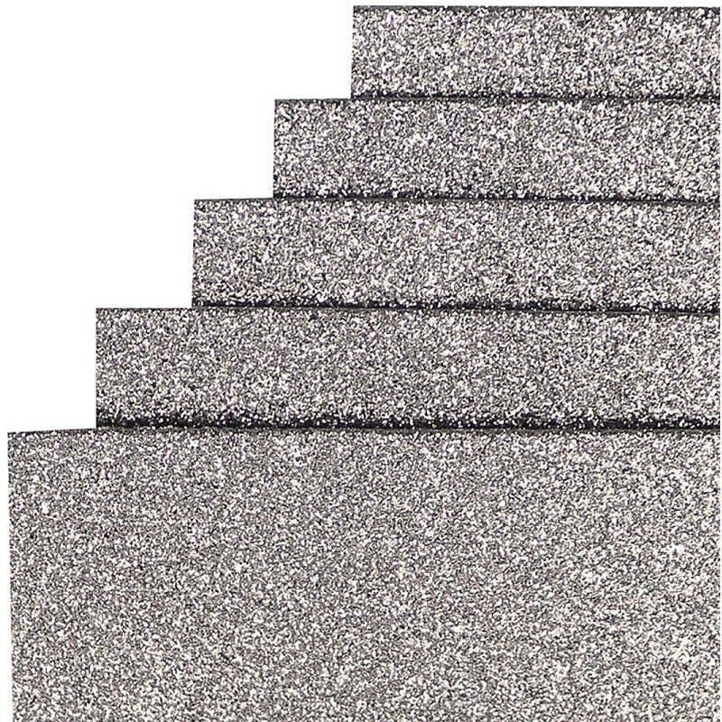 Фоаміран EVA 1,7±0,1 мм сріблясто-сірий GLITTER HQ A4 10 аркушів 17GLA4-021 G-Rich, фото 1