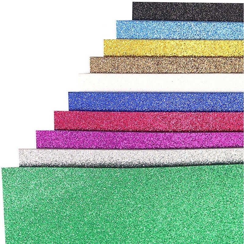 Фоаміран EVA 1,7±0,1 мм GLITTER A4 mix 10 кольорів 17GLA4-MIX1 G-Rich, фото 1