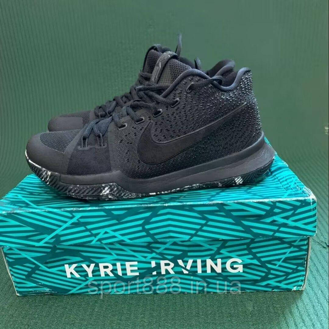 Eur36-46 Nike Kyrie 3 Ірвінг чорні баскетбольні чоловічі кросівки, фото 1