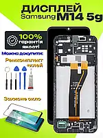 Дисплей Samsung M14 5g (в рамці) оригінальної якості, екран оригінал на Самсунг М14