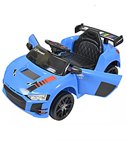 Дитячий електромобіль Cabrio 6V 5A (спойлер, пульт, LED-фари, звук, відкривні двері, педаль газу), Синій, фото 2
