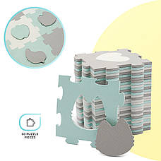 Килимок-пазл Kinderkraft Luno Shapes Mint, 30 елементів (KPLUSH00MIN0000), фото 5