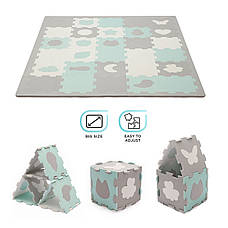 Килимок-пазл Kinderkraft Luno Shapes Mint, 30 елементів (KPLUSH00MIN0000), фото 6
