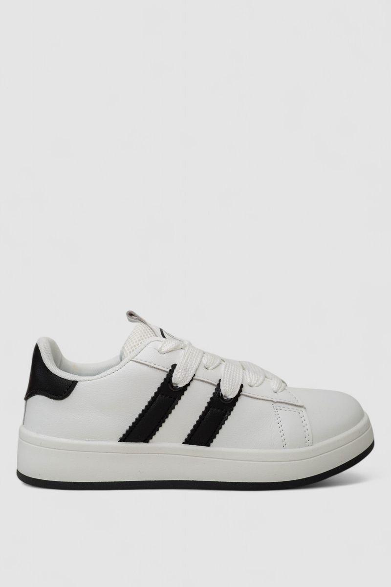 Кросівки жіночі шкіра, колір біло-чорний, 248RJH900-8, фото 1