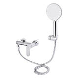 Змішувач для ванни Qtap Evia з поворотним виливом (з душовим гарнітуром) QTEVI260CRM47578 Chrome, фото 3