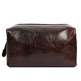 Великий чоловічий несесер, коричневий колір, Firenze HB0910br, фото 3