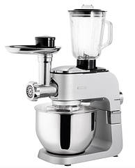 Кухонна машина Ardesto 1500Вт, чаша-метал, корпус-метал, насадок-10, сріблясто-сірий (KMCH-K1500SS) (код