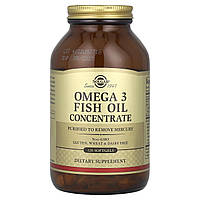 Омега-3, Omega-3 Fish Oil, Solgar, концентрат риб'ячого жиру, 120 гелевих капсул