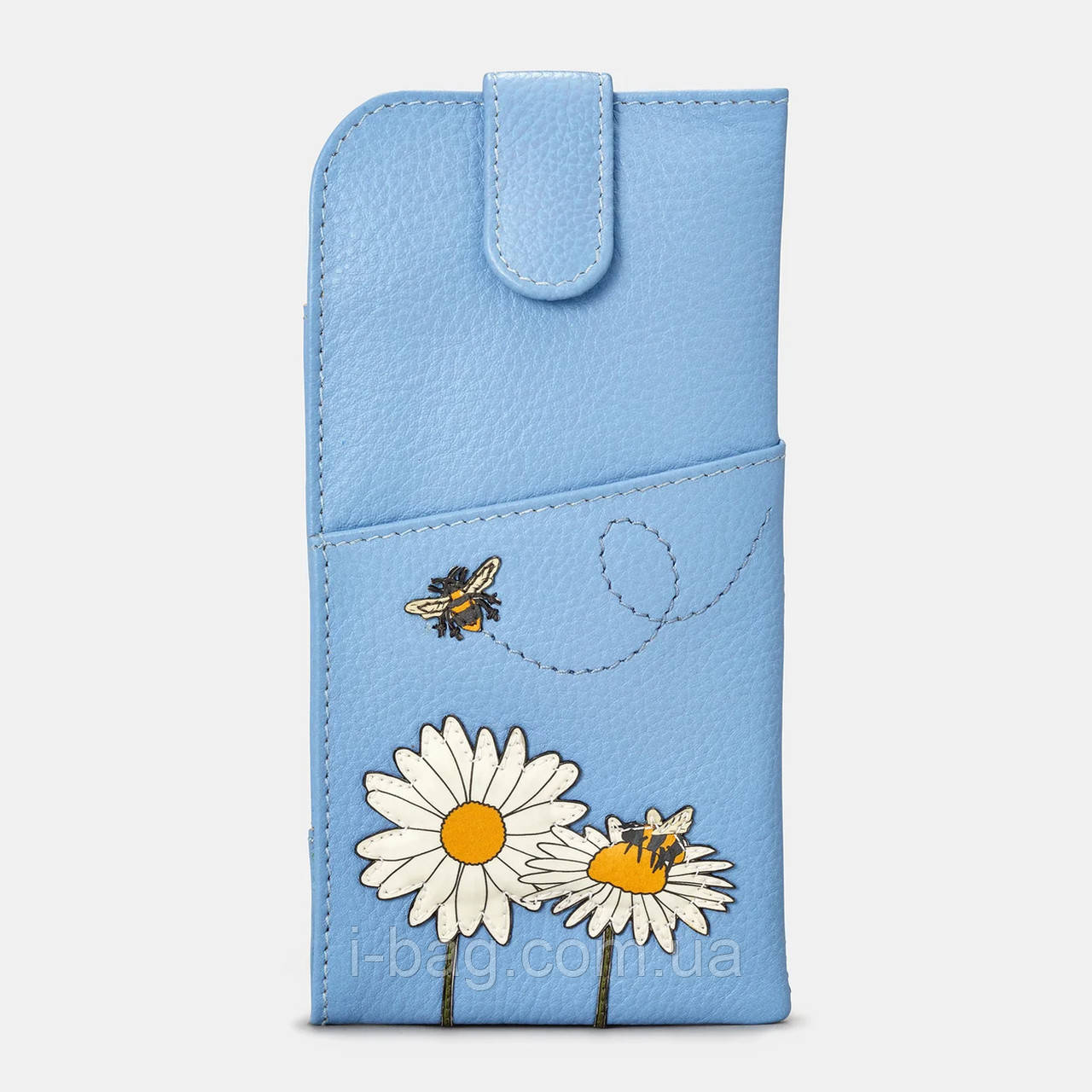 Шкіряний чохол для окулярів Yoshi Y4309 (Bee Happy Blue), фото 1