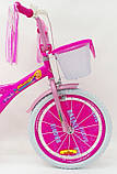 Дитячий велосипед 20 дюймів "BEAUTY-1" 19BB01-20, двоколісний, з кошиком і сидінням для ляльки, малиновий, фото 7