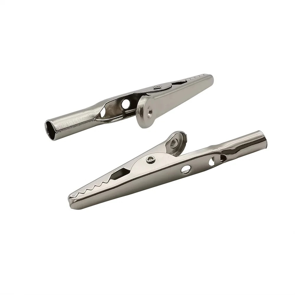 Клема крокодил, 51 мм, 10A, затискач для дротів, тестування та живлення