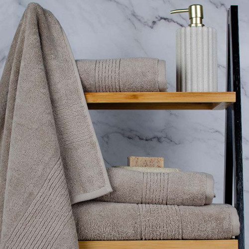 Рушник для обличчя і рук 50х90 см STRIPY махровий БЕЖЕВИЙ, фото 1