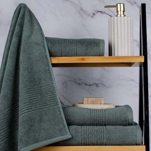 Рушник для обличчя і рук 50х90 см STRIPY махровий ХАКІ, фото 1