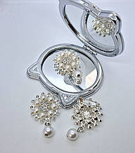 Серединка, кабашон, брош, метал.  5*3см. Срібний.