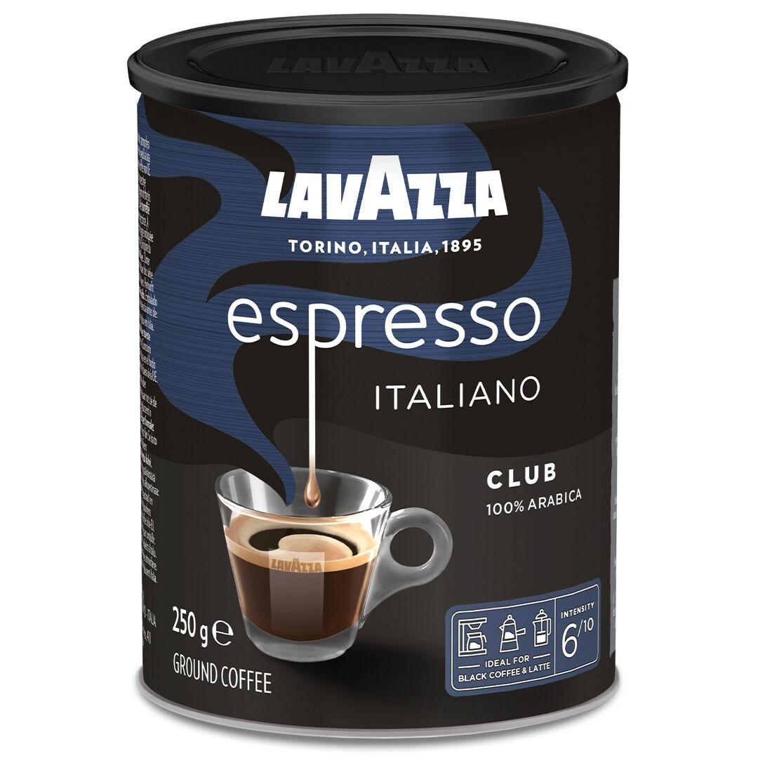 Мелений італійську Каву Lavazza Club ж/б, 250г, елітна кава бленд з добірних сортів 100% арабіки, фото 1