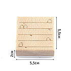 Дерев'яний штамп для скрапбукінгу Квіти та зайчик CHT177, фото 3