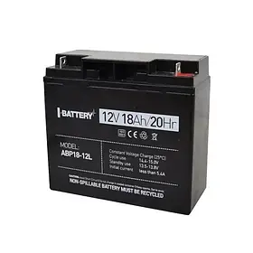 Акумулятор 12 В 18 А·год для ДБЖ I-Battery ABP18-12L