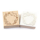 Дерев'яний штамп для скрапбукінгу Квіти та зайчик CHT177, фото 2