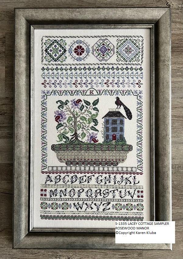 Схема для вишивки від Rosewood Manor Lacey Cottage Sampler RMS1335, фото 1
