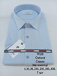 Сорочка однотонна з коротким рукавом Palmen classic оксфорд (кнопка)