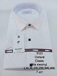 Сорочка однотонна з коротким рукавом Palmen classic оксфорд (кнопка)