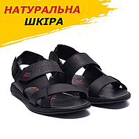 Спортивні сандалі чоловічі шкіряні стильні на липучках зручні