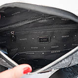 Жіноча сумка "бананка", слінг на пояс і на груди Guess (7518) сіра, фото 3