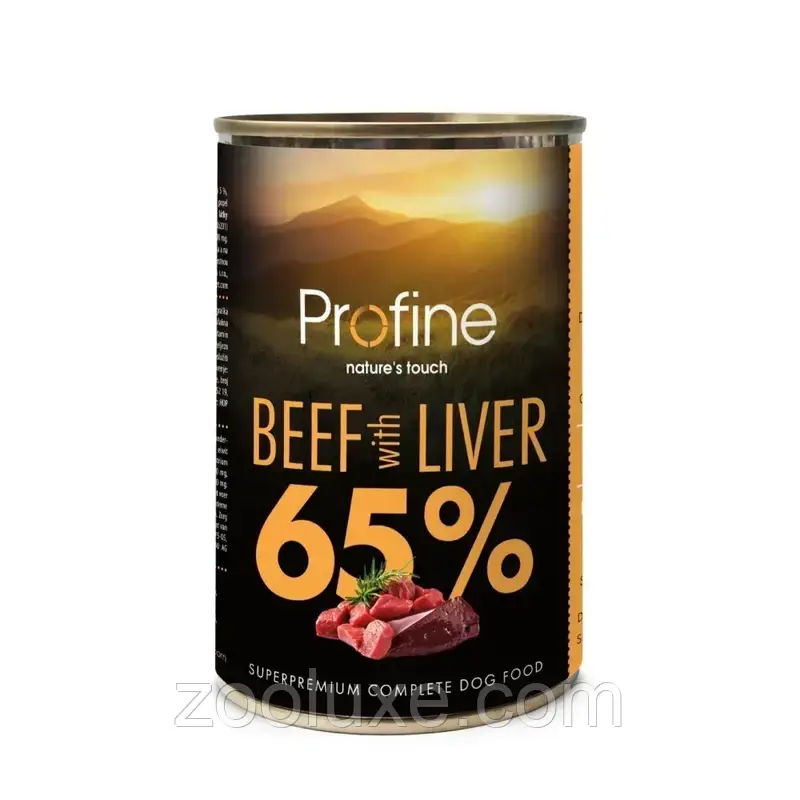 Profine Beef Liver 400 г Вологий корм для собак у консервах яловичина та печінка, фото 1
